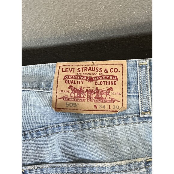 Levis 550 Silver Tab Adult Jeans Medium Wash Denim Leg Size 42X32 Men - Picture 6 of 6